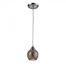 ELK Home 10208/1SLV - Fission 1 Light Pendant In Satin Nickel And Silv