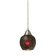 ELK Home 10208/1WN - Fission 1 Light Pendant In Satin Nickel And Wine