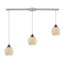 ELK Home 10208/3L-CLD - Fission 3 Light Pendant In Satin Nickel And Clou