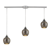 ELK Home 10208/3L-SLV - Fission 3 Light Pendant In Satin Nickel And Silv