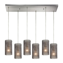 ELK Home 10242/6RC-SM - Ice Fragments 6 Light Pendant In Satin Nickel An