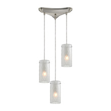ELK Home 10243/3FC - Synthesis 3 Light Pendant In Satin Nickel And Fr