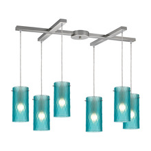 ELK Home 10243/6FA - Synthesis 6 Light Pendant In Satin Nickel And Fr