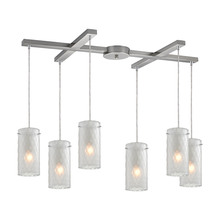 ELK Home 10243/6FC - Synthesis 6 Light Pendant In Satin Nickel And Fr