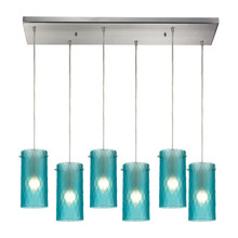 ELK Home 10243/6RC-FA - Synthesis 6 Light Pendant In Satin Nickel And Fr