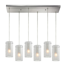 ELK Home 10243/6RC-FC - Synthesis 6 Light Pendant In Satin Nickel And Fr