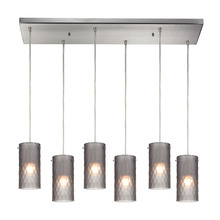 ELK Home 10243/6RC-FSM - Synthesis 6 Light Pendant In Satin Nickel And Fr