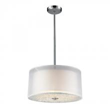 ELK Home 10303/3 - Crystals 3 Light Pendant In Polished Chrome With