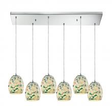 ELK Home 10419/6RC - Glass Mosaic 3 Light Pendant In Polished Chrome