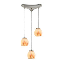ELK Home 10421/3TS - Melony 3-Light Triangular Pendant Fixture in Satin Nickel with Frosted Glass