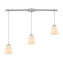 ELK Home 10466/3L - Sandstorm 3-Light Linear Pendant Fixture in Satin Nickel with Off-white Glass