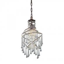 ELK Home 12002/1 - Elise 1 Light Pendant In Rust With Crystal Accen