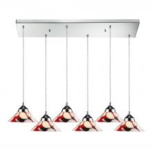 ELK Home 1477/6RC-CRW - Refraction 6 Light Pendant In Polished Chrome An