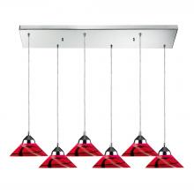 ELK Home 1477/6RC-MAR - Refraction 6 Light Pendant In Polished Chrome An