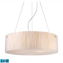 ELK Home 19033/5-LED - Modern Organics 5-Light Chandelier in Chrome with Sawgrass Shade - Includes LED Bulbs