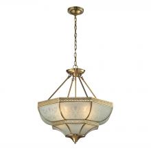 ELK Home 22007/4 - French Damask 4 Light Pendant In Brushed Brass A