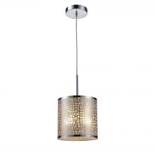 ELK Home 31041/1 - Medina 1-Light Mini Pendant in Polished Stainless Steel with Amber Glass
