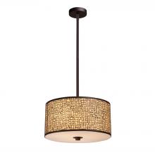 ELK Home 31046/3 - Medina 3 Light Pendant In Aged Bronze With Amber