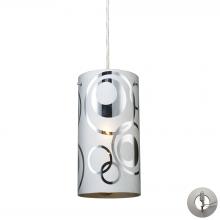 ELK Home 31076/1-LA - Chromia 1-Light Mini Pendant in Polished Chrome with Cylinder Shade - Includes Adapter Kit