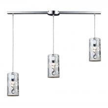 ELK Home 31076/3L - Chromia 3-Light Linear Pendant Fixture in Polished Chrome with Cylinder Shade