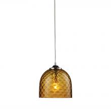 ELK Home 31080/1AMB - Viva 1 Light Pendant In Polished Chrome And Ambe