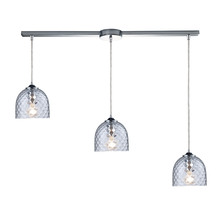 ELK Home 31080/3L-CLR - Viva 3-Light Linear Pendant Fixture in Polished Chrome with Clear Glass