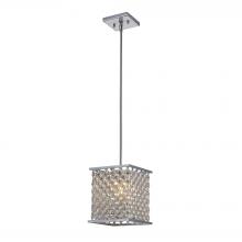ELK Home 31103/1 - Genevieve 1-Light Mini Pendant in Polished Chrome with Crystal and Mesh Shade