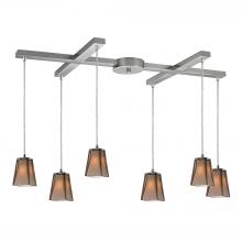 ELK Home 31143/6 - Cubico 6 Light Pendant In Satin Nickel