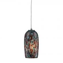 ELK Home 31147/1-LED - Collage 1-Light Mini Pendant in Satin Nickel with Multi-colored Glass - Includes LED Bulb