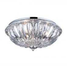 ELK Home 31242/3 - Crystal Flushmounts 3-Light Flush Mount in Polished Chrome with Clear Crystal