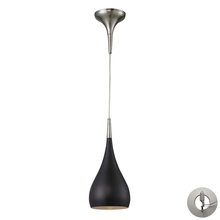 ELK Home 31341/1OB-LA - Lindsey 1-Light Mini Pendant in Satin Nickel with Oiled Bronze Shade - Includes Adapter Kit