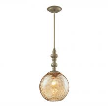 ELK Home 31381/1AGS - Watersphere 1 Light Pendant In Aged Silver And C