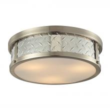 ELK Home 31422/3 - Diamond Plate Collection 3 light flush mount in Brushed Nickel