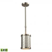 ELK Home 31423/1-LED - Diamond Plate 1 Light LED Mini Pendant In Brushe