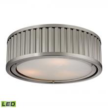 ELK Home 46111/3-LED - Linden Collection 3 light flush mount in Brushed Nickel - LED, 800 Lumens (2400 Lumens Total) with F