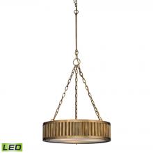 ELK Home 46124/3-LED - Linden Manor 3 Light LED Pendant In Aged Brass