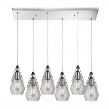 ELK Home 46171/6RC - Duncan 6 Light Pendant In Polished Chrome And Cl
