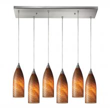 ELK Home 522-6RC-C - Cilindro 6 Light Pendant In Satin Nickel And Coc