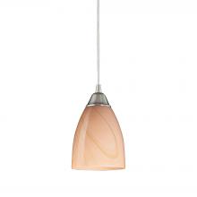 ELK Home 527-1SY-LED - Pierra 1-Light Mini Pendant in Satin Nickel with Sandy Glass - Includes LED Bulb