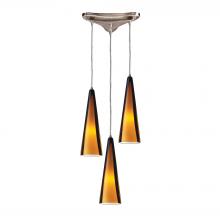 ELK Home 545-3SAH - Desert Winds 3 Light Pendant In Chrome And Sahar