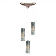 ELK Home 551-3MD - Maple 3 Light Pendant In Satin Nickel And Maple