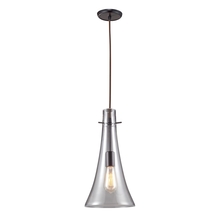 ELK Home 60045-1 - Menlow Park 1-Light Mini Pendant in Oiled Bronze with Clear Glass
