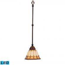ELK Home 648-BC-LED - Diamond Ring 1-Light Mini Pendant in Copper with Tiffany Style Glass - Includes LED Bulb