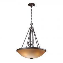 ELK Home 66265-3 - Cog And Chain 3 Light Pendant In Vintage Rust