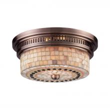 ELK Home 66441-2 - Chadwick 2-Light Flush Mount in Antique Copper with Cappa Shell Shade