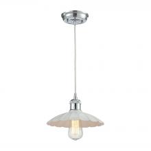 ELK Home 67051/1 - Corrine 1 Light Pendant In Polished Chrome And W