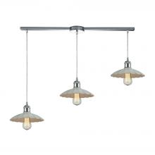 ELK Home 67051/3L - Corrine 3 Light Pendant In Polished Chrome And W