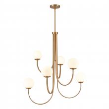 ELK Home 89680/6 - Caroline 36'' Wide 6-Light Chandelier - Brushed Gold