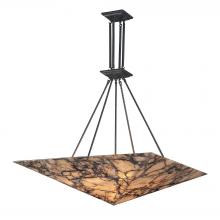 ELK Home 9010/9 - Imperial Granite 9-Light Pendant in Antique Brass with Stone Shade