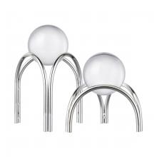 ELK Home S0057-11221/S2 - Sibyl Orb Stand - Set of 2 Silver (2 pack)